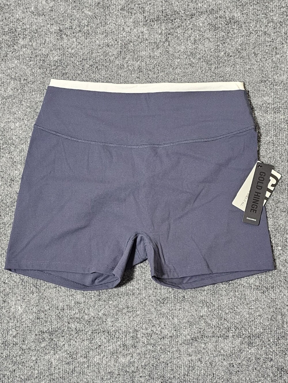 Gold Hinge Bluewash Double Waist StrydeForm Shorts Size Large